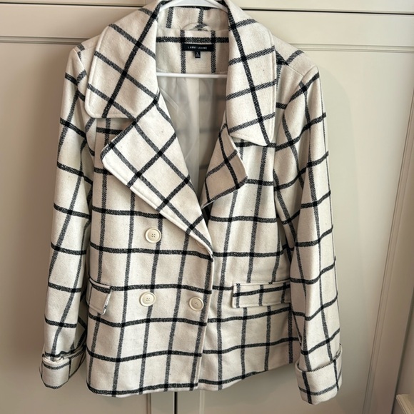 Larry Levine Coat blazer. Black/white. Size L. - Picture 1 of 5